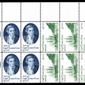 Scott #1733b (1732-33) Capt. James Cook Plate Block of 20 Stamps - MNH