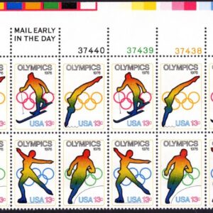 Scott #1698a (1695-98) Winter Olympics 1976 Plate Block of 20 Stamps - MNH