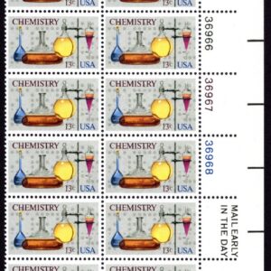 Scott #1685 Chemistry Plate Block of 20 Stamps - MNH UR