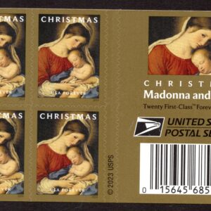 Scott #5940 Madonna and Child (Sassoferrato) Booklet Plate Block of 4 Stamps MNH