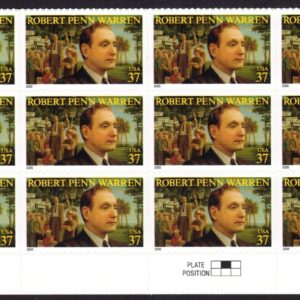 Scott #3904 Robert Penn Warren Plate Block of 12 Stamps - MNH Bottom
