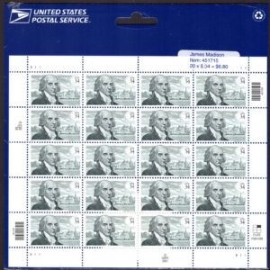 Scott #3545 James Madison Sheet of 20 Stamps - Sealed