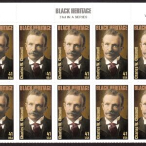 Scott #4222 Charles Chesnutt (Black Heritage) Plate Block of 10 Stamps - MNH