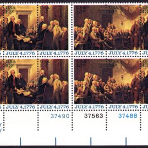 Scott #1694a Declaration of Independance Plate Block of 16 Stamps - MNH