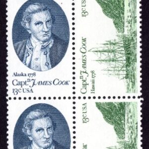 Scott #1733b (1732-1733) Capt. James Cook Vertical Strip Block of 10 Stamps MNH