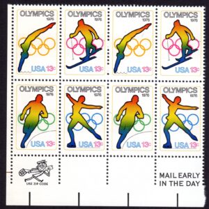 Scott #1698a (1695-98) Winter Olympics 1976 Zip Block of 8 Stamps - MNH LL