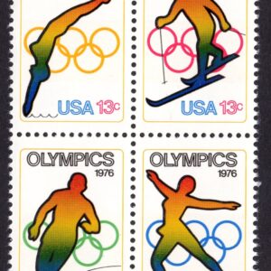 Scott #1698a (1695-98) Winter Olympics 1976 Block of 4 Stamps - MNH