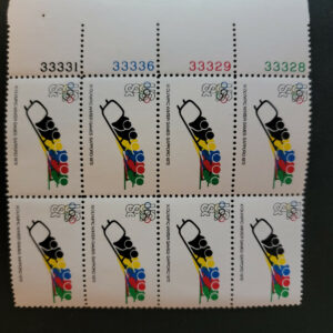 Scott #1461 Olympics 8c Plate Block of 8 Stamps (Bobsled) - MNH