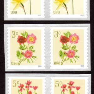 Scott #5906a (5902-06) Flowers Coil Pair of Stamps - MNH