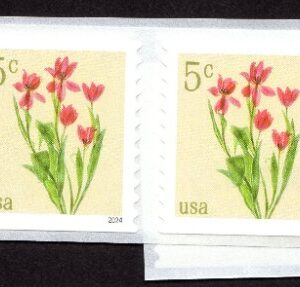 Scott #5905 Red Tulips Strip of 20 Coil Stamps - MNH