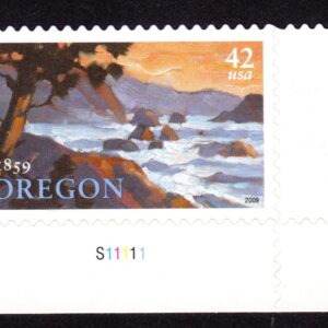 Scott #4376 — 42¢ Oregon Pacific Coast Plate # Single Stamp - MNH