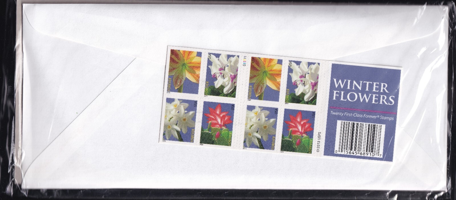 Scott #4865b Winter Flowers Booklet of 20 Stamps & (4) FDC - Sealed