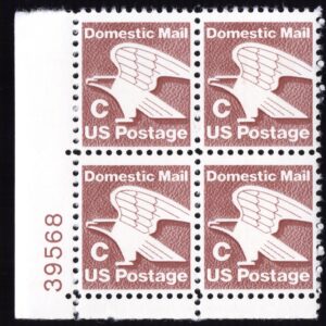 Scott #1946 C Series Eagle Plate Block of 4 stamps - MNH