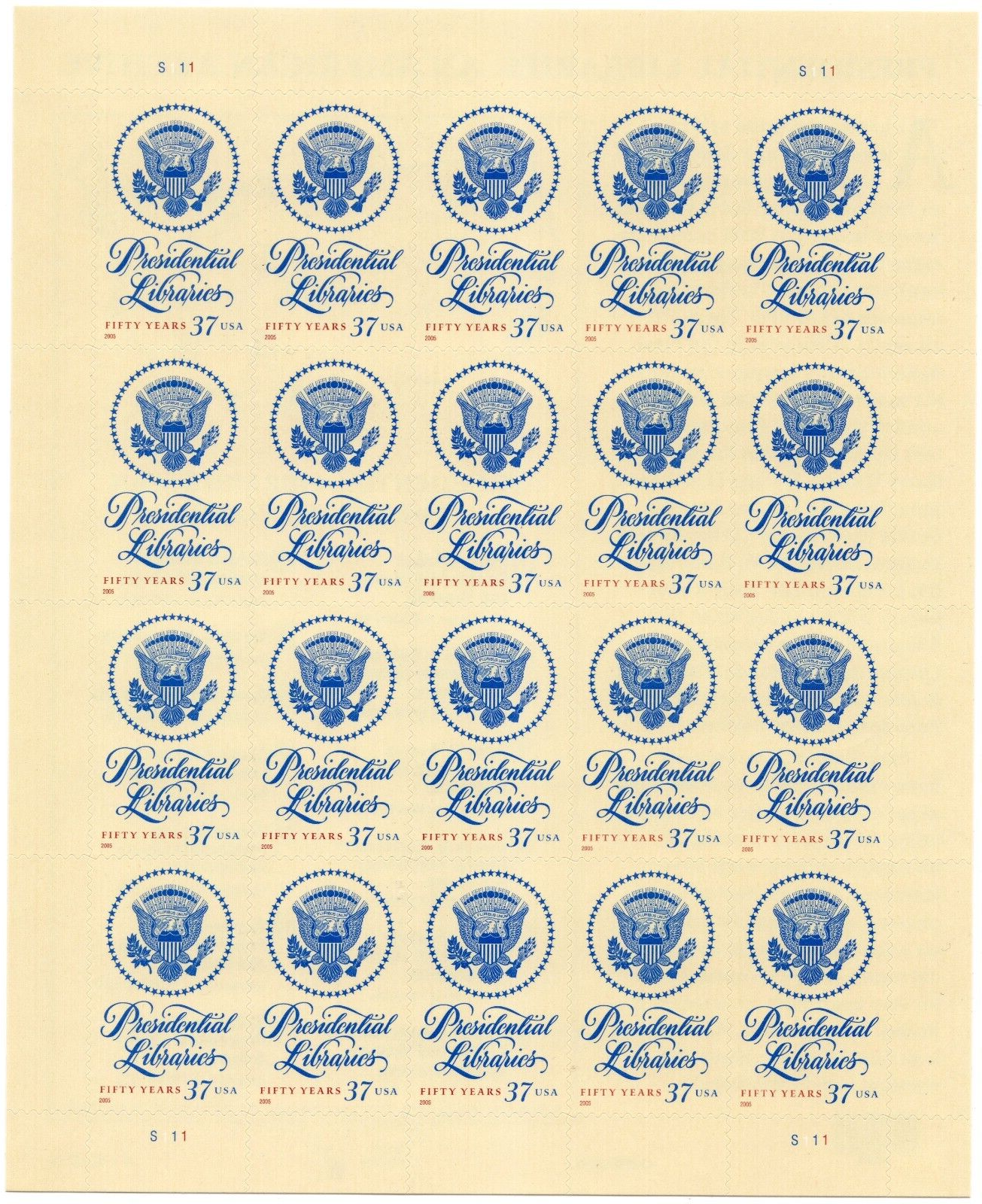 Scott #3930 Presidential Libraries Sheet of 20 Stamps - MNH