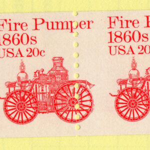 Scott #1908 Fire Pumper Coil Pair of Stamps - MNH MisPerf EFO
