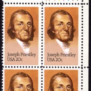 Scott #2038 Joseph Priestley (Chemistry) Plate Block of 4 Stamps MNH UR