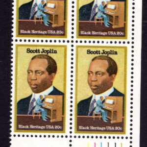Scott #2044 20¢ Scott Joplin Black Heritage Plate Block of 4 Stamps - MNH LR