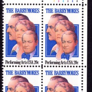 Scott #2012 Barrymores Plate Block of 4 Stamps - MNH UR