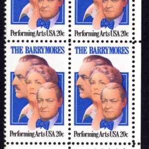 Scott #2012 Barrymores Plate Block of 4 Stamps - MNH LR
