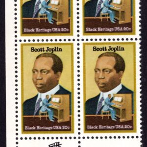 Scott #2044 20¢ Scott Joplin Black Heritage Zip Block of 4 Stamps - MNH