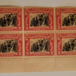 Scott #651 2c George Rogers Clark Corner Block of 6 Stamps - MNH #1