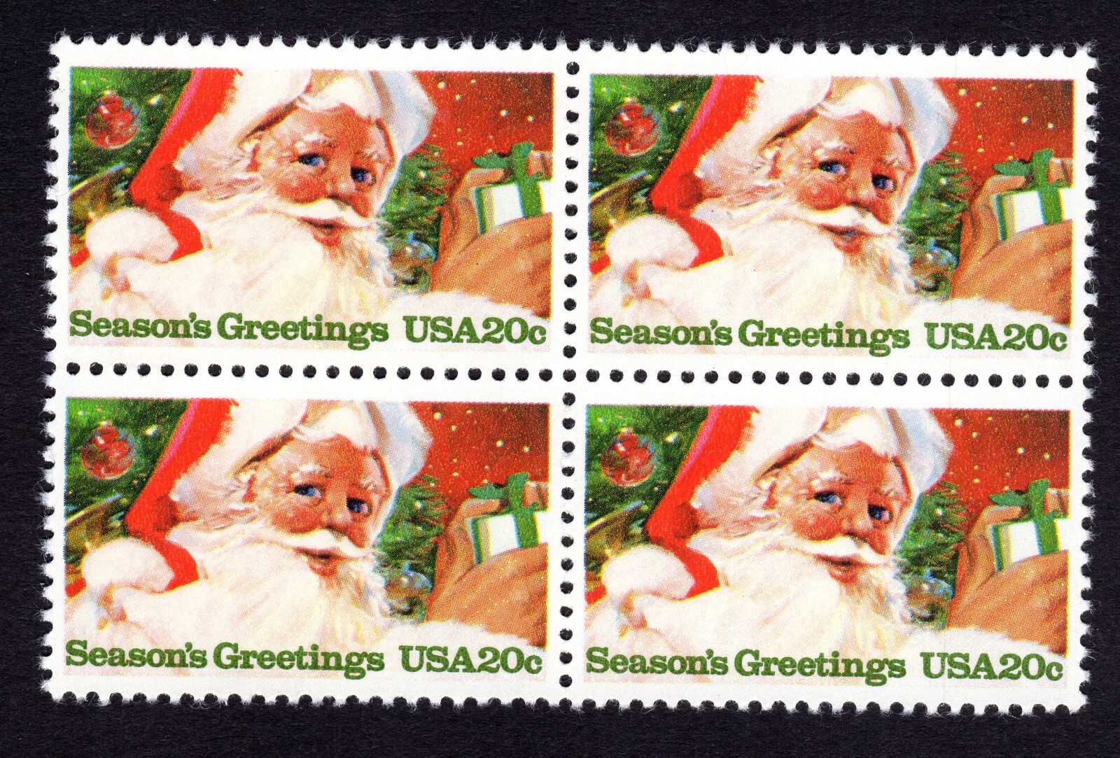 Scott #2064 Santa Claus Block of 4 Stamps - MNH