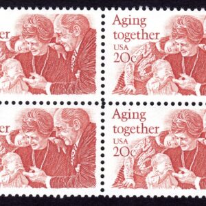 Scott #2011 Aging Together Block of 4 Stamps - MNH