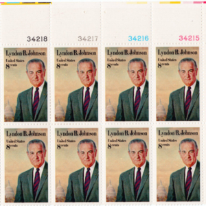 Scott #1503 Lyndon B. Johnson (LBJ) Plate Block Of 16 Stamps - MNH