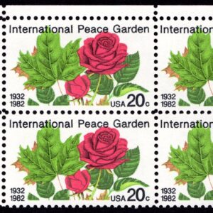 Scott #2014 Peace Garden Roses Zip Block of 4 Stamps - MNH
