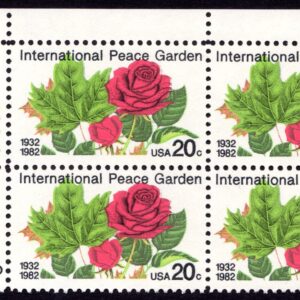 Scott #2014 Peace Garden Roses Plate Block of 4 Stamps - MNH P#1221-3 UL