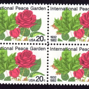 Scott #2014 Peace Garden Roses Block of 4 Stamps - MNH