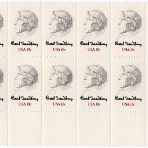 Scott #1731 Carl Sandburg Plate Block Of 20 Stamps - MNH LL