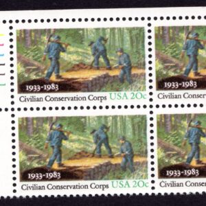 Scott #2037 Civilian Conservation Corps Plate Block of 4 Stamps - MNH UL