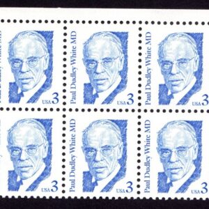 Scott #2170a Dr. Paul Dudley White Cardiologist Block of 14 Stamps - MNH