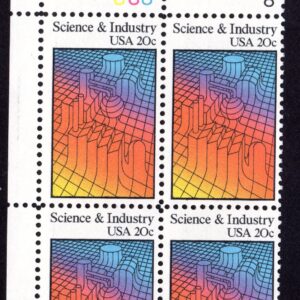 Scott #2031 Science & Industry Plate Block of 4 Stamps MNH P#888-8 UL