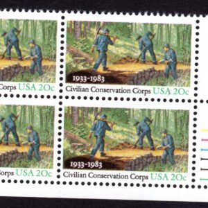 Scott #2037 Civilian Conservation Corps Plate Block of 4 Stamps - MNH LR