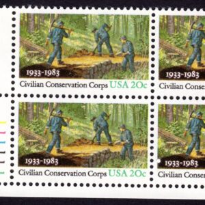 Scott #2037 Civilian Conservation Corps Plate Block of 4 Stamps - MNH LL