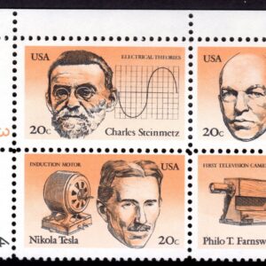 Scott #2058a (2055-58) American Inventors Plate Block of 4 Stamps - MNH P#3-4 UL