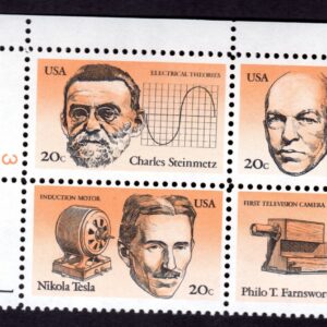 Scott #2058a (2055-58) American Inventors Plate Block of 4 Stamps - MNH P#3-1 UL