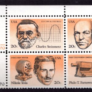 Scott #2058a (2055-58) American Inventors Plate Block of 4 Stamps MNH P#12-2 UL