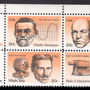 Scott #2058a (2055-58) American Inventors Plate Block of 4 Stamps MNH P#6-5 UL
