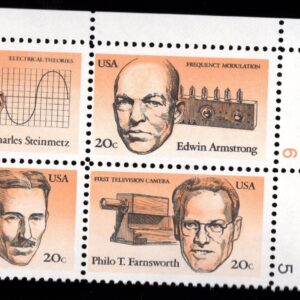 Scott #2058a (2055-58) American Inventors Plate Block of 4 Stamps MNH P#6-5 UR
