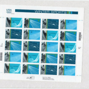 Scott #3555a Winter Sports Sheet of 20 Stamps - Sealed White