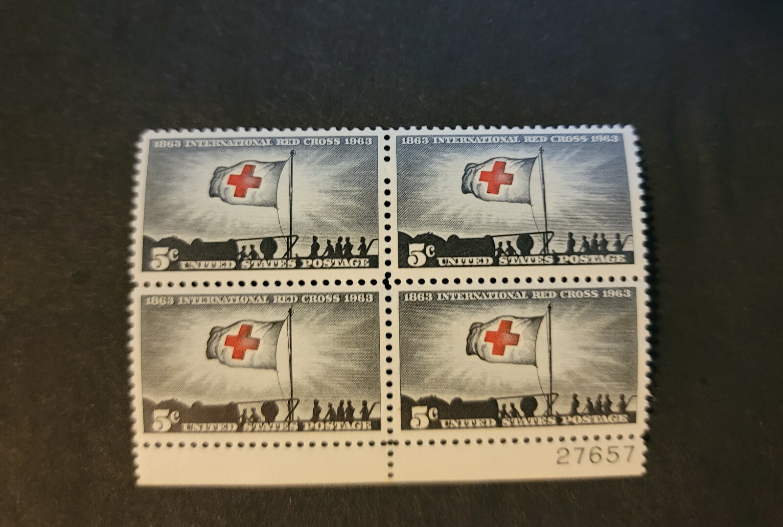 Scott #1239 International Red Cross Plate Block of 4 Stamps - MNH
