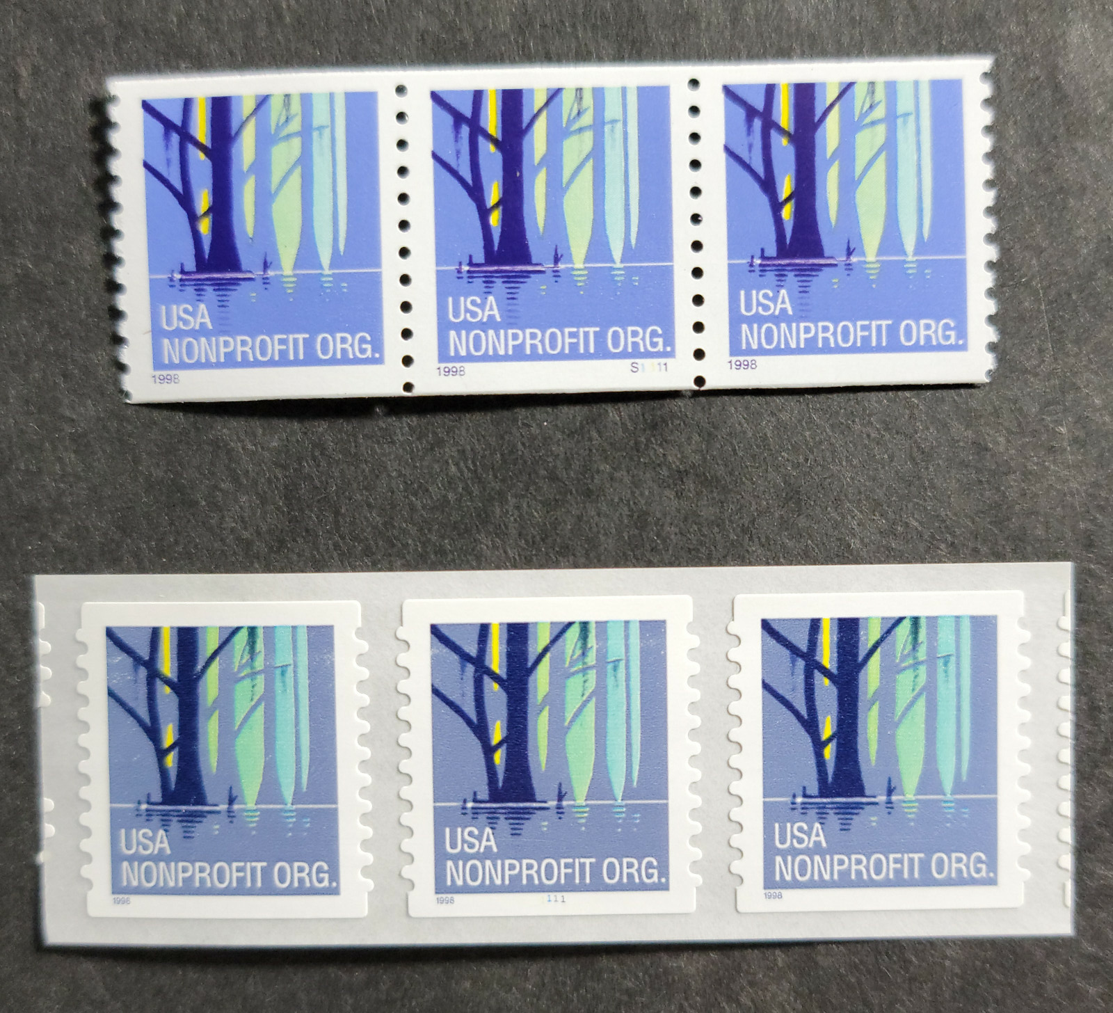 Scott #3207 & 3207a Non-Profit Wetlands Plate # Coil of 3 Stamps (PNC3) - MNH XF