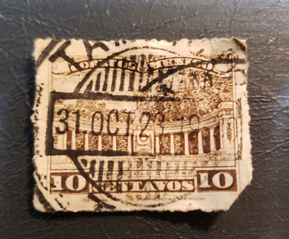 Stamp Latin America Mexico 1923 10c Juarez Colonnade, Mexico, D.F. A83 #638