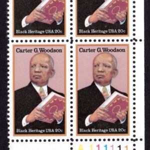 Scott #2073 Carter G. Woodson (Black Heritage) Plate Block of 4 Stamps - MNH LR