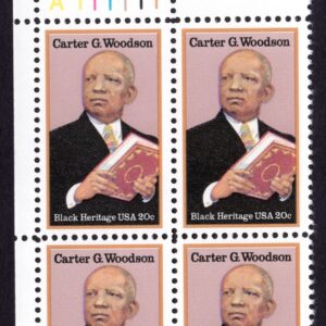 Scott #2073 Carter G. Woodson (Black Heritage) Plate Block of 4 Stamps - MNH UL