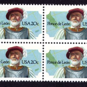 Scott #2024 Ponce de Leon (Florida) Block of 4 Stamps - MNH