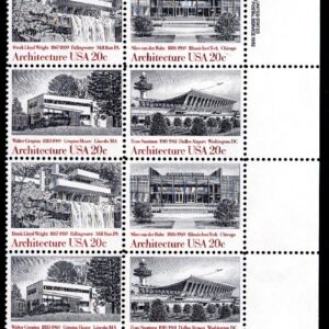 Scott #2022a (2019-22) Architecture Plate Block of 16 Stamps - MNH P#4 LR
